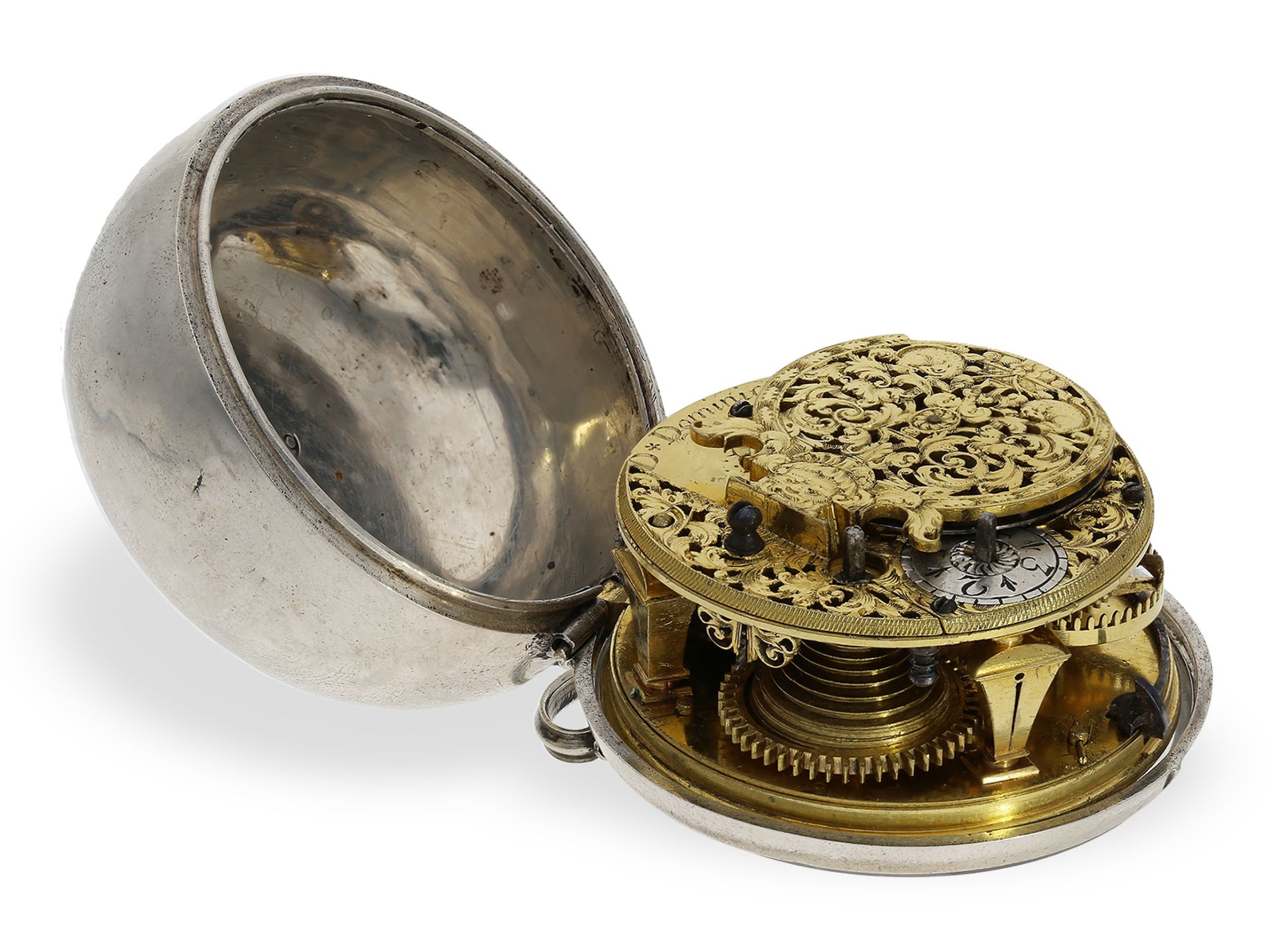 Pocket watch: exceptionally large Geneva oignon, ca. 1700, Denis Dominice Geneva - Image 2 of 7