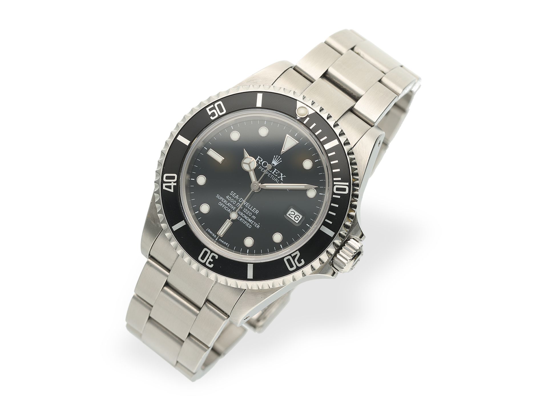 Armbanduhr: Rolex Sea-Dweller REF. 16600, Stahl, Box & Papiere, 2002/2003 - Bild 2 aus 10