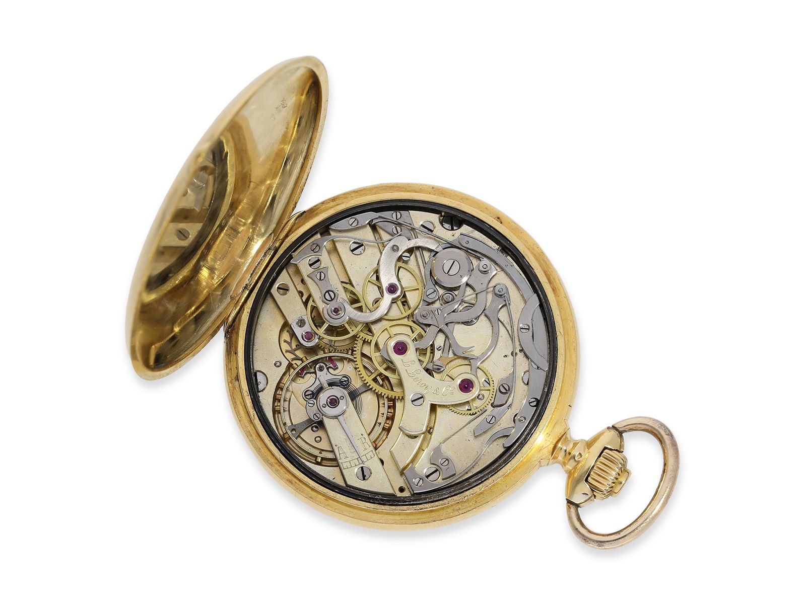 Pocket watch: very rare antimagnetic chronograph in chronometer quality, Ankerchronometer "Chronogra - Image 2 of 7