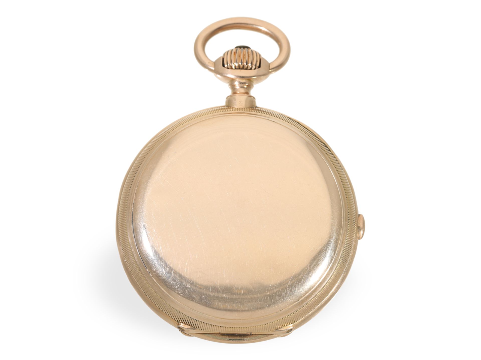 Taschenuhr: besonders schweres Ankerchronometer mit Chronograph, ca. 1890 - Bild 7 aus 8