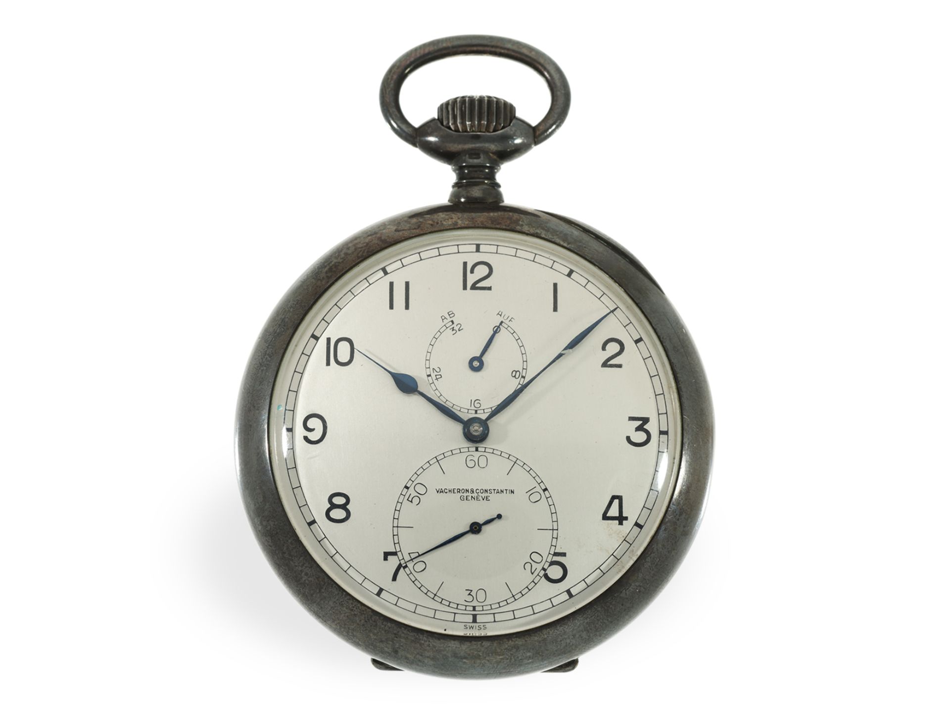 Taschenuhr: seltenes Vacheron & Constantin Beobachtungschronometer mit Gangreserve, ca.1940