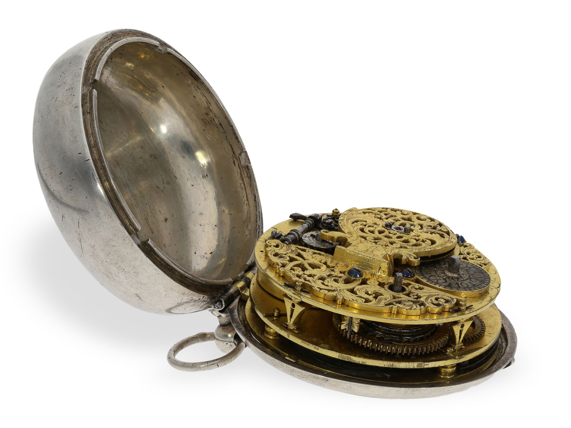 Important astronomical pocket watch/coach clock, Pierre Caillatte Heidelberg, ca. 1640/1700 - Image 3 of 6