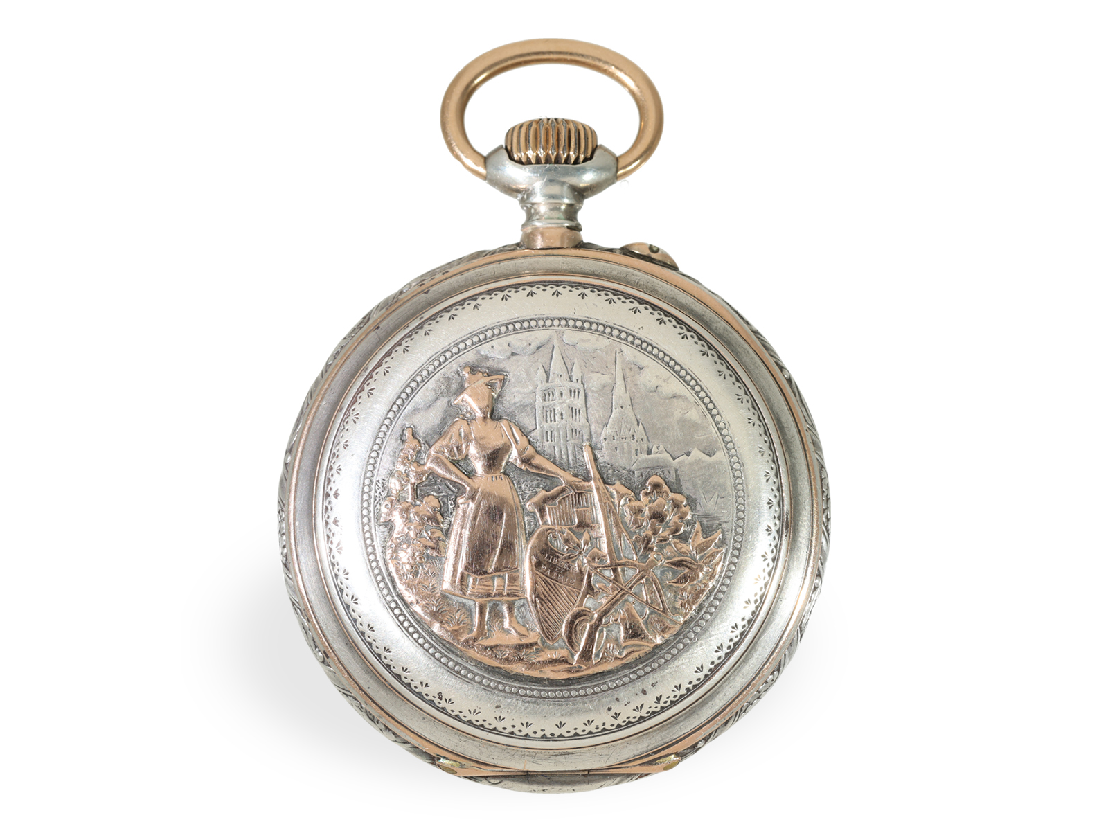 Taschenuhr: sehr seltene Schützenuhr von fantastischer Qualität, Piguet-Capt Lausanne 1894 - Bild 2 aus 5