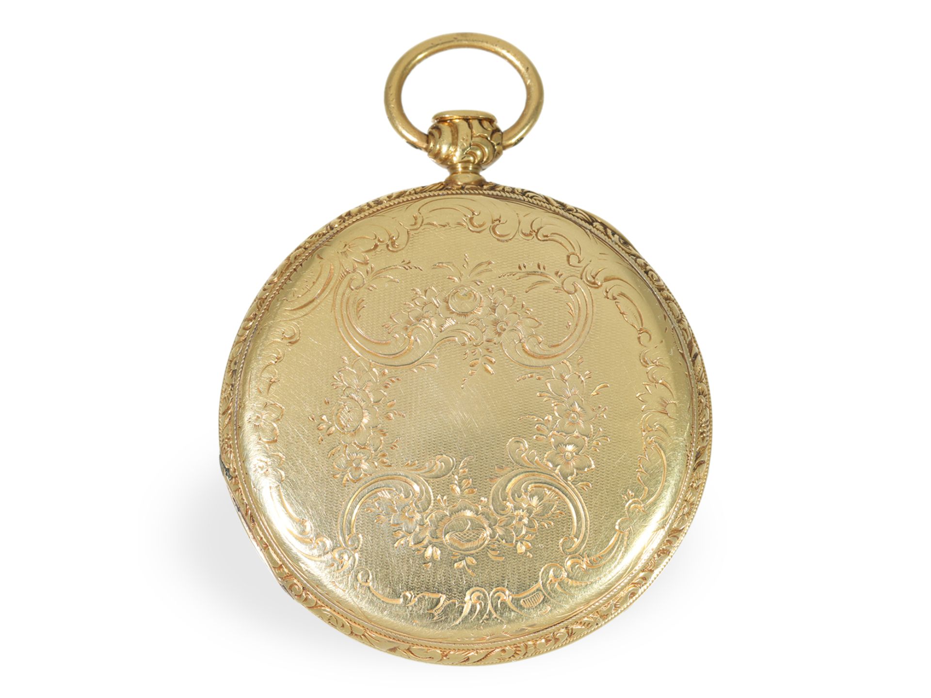 Pocket watch: magnificent lepine with repeater and gold ratchet key, ca. 1830 - Image 2 of 5