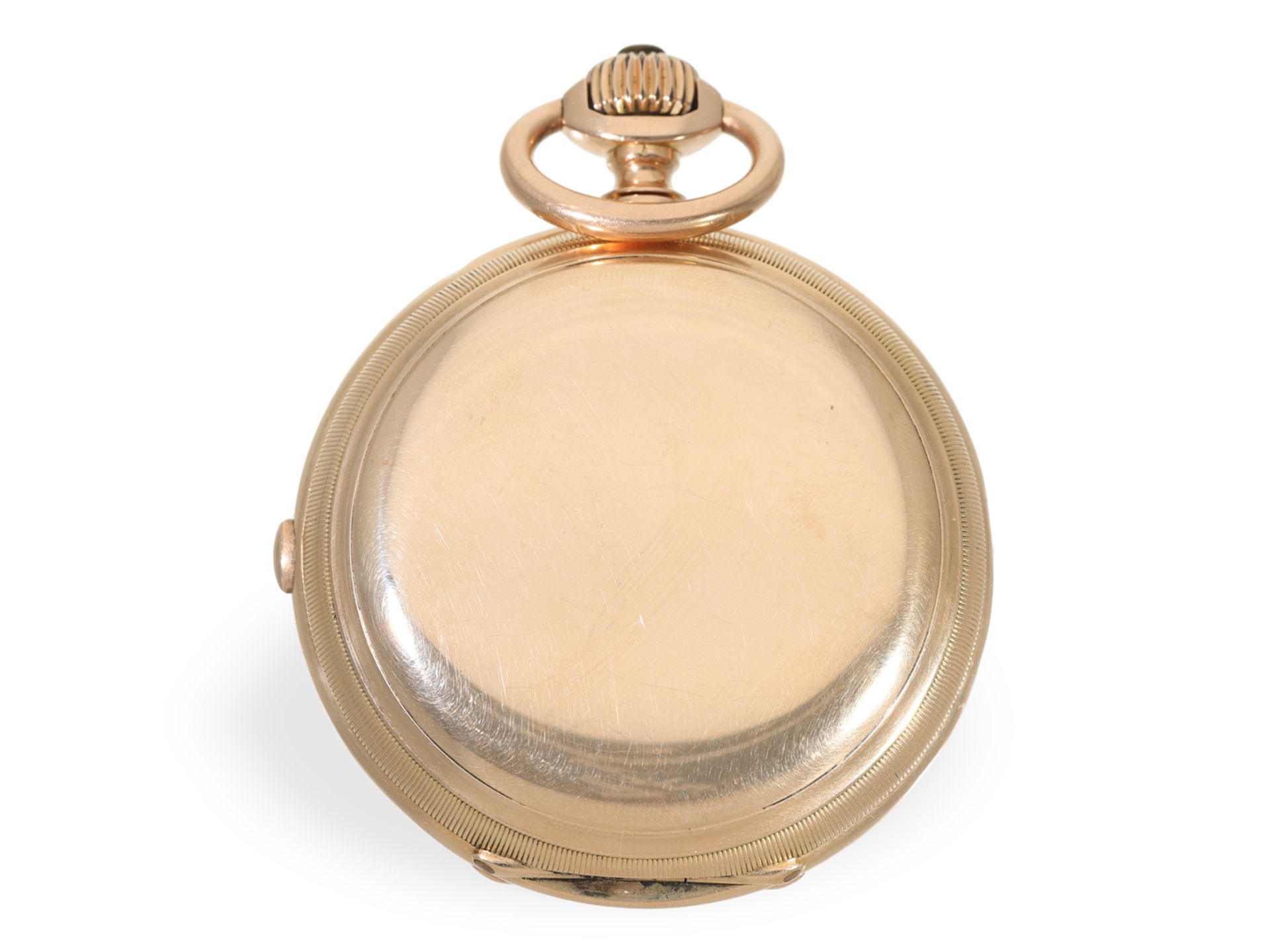 Taschenuhr: besonders schweres Ankerchronometer mit Chronograph, ca. 1890 - Bild 8 aus 8