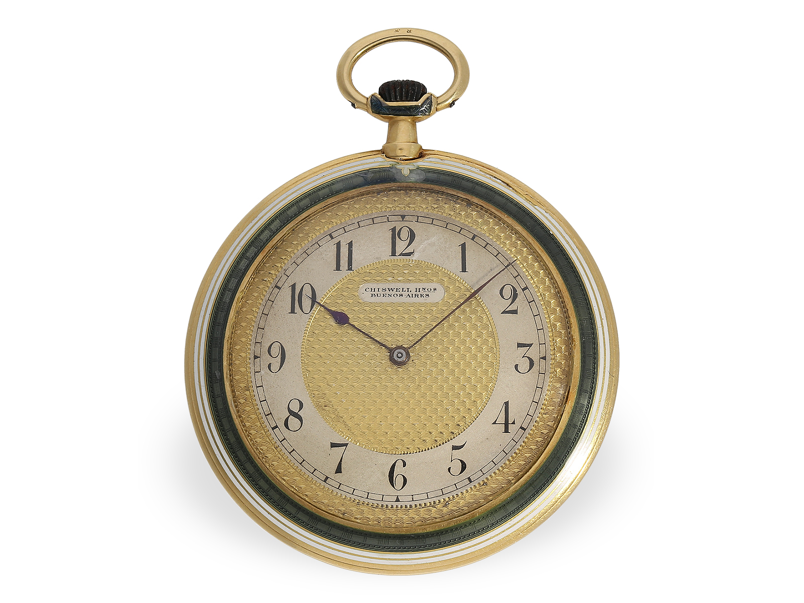 Pocket watch: exquisite, super thin gold/enamel lepine of exceptional quality, Movado Ref.5420, for  - Image 2 of 4