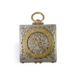 Pocket watch/pendant watch: very rare, square pendant watch in Renaissance style, signed Johann Sigm