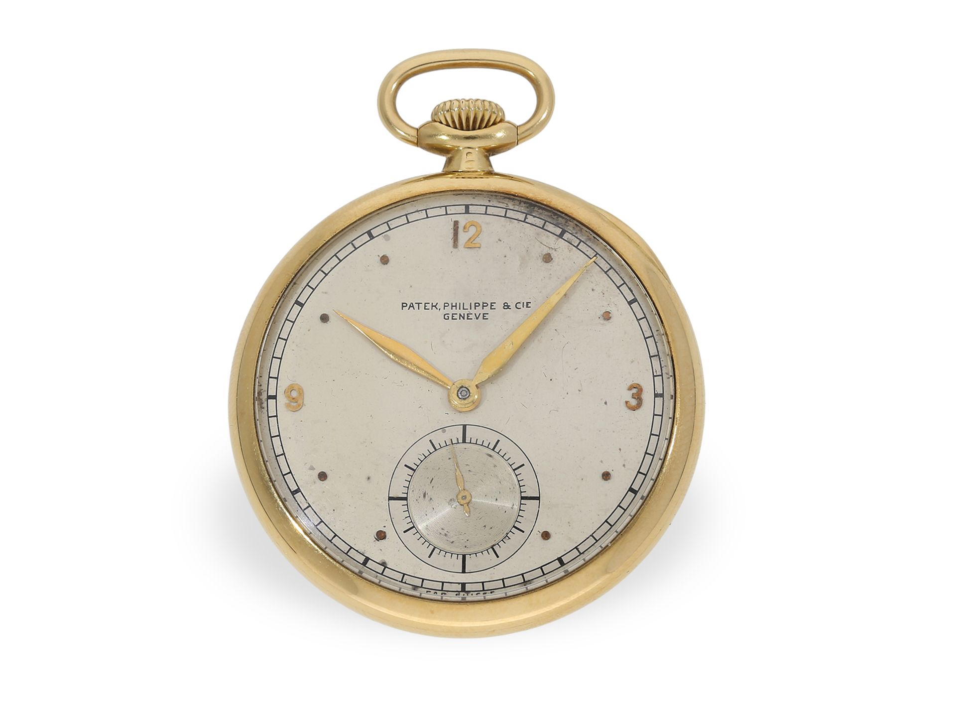 Taschenuhr: hochfeine Patek Philippe Frackuhr mit Präzisionswerk, Art déco um 1930