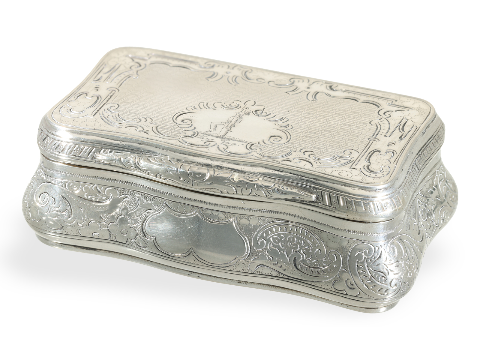 Snuff box: very fine box from around 1815 from an officer's possession