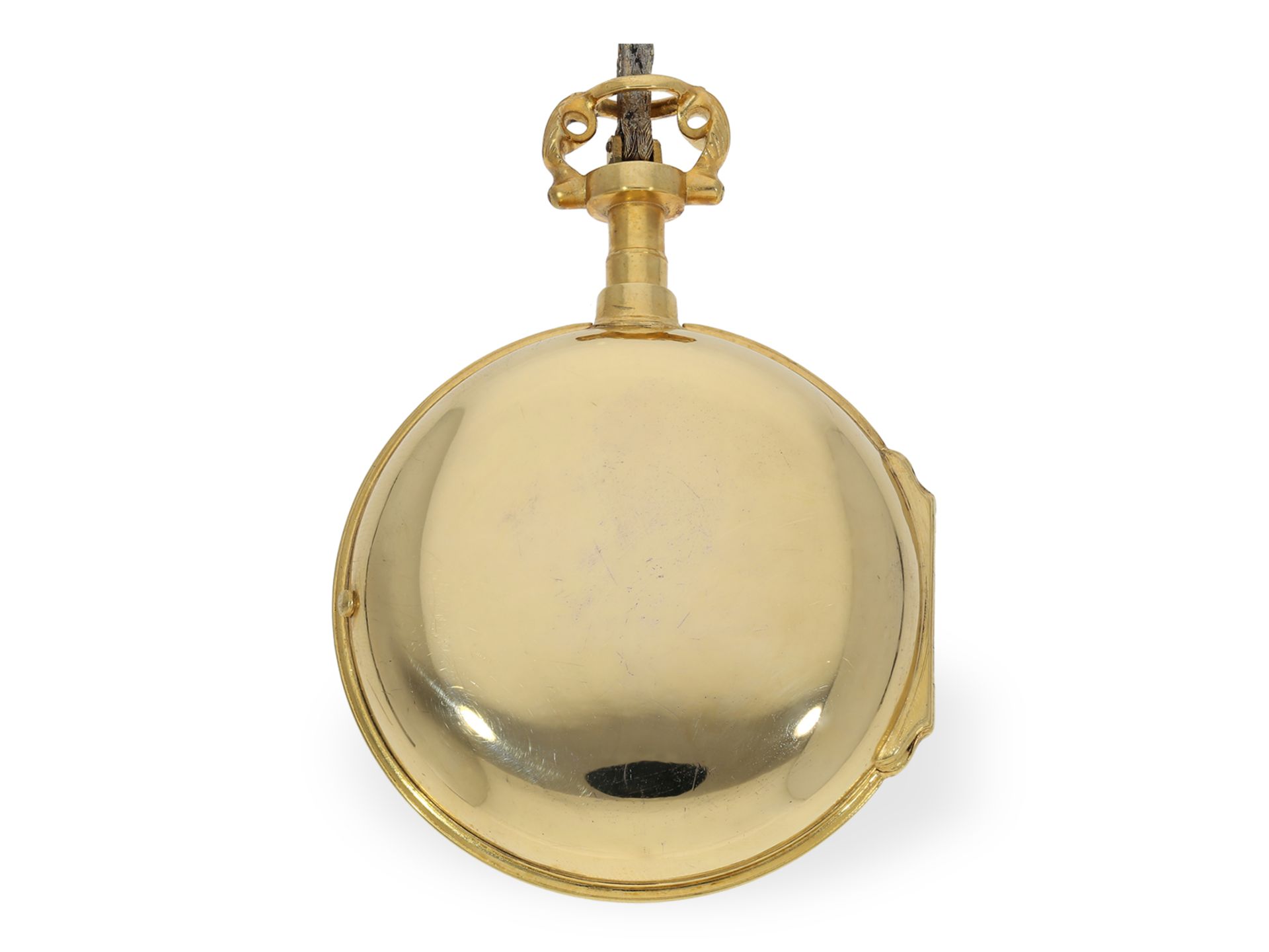 Museale Rarität: englische Taschenuhr mit Pedometer im Originalgehäuse, Ralph Gout, London ca. 1799 - Bild 4 aus 6