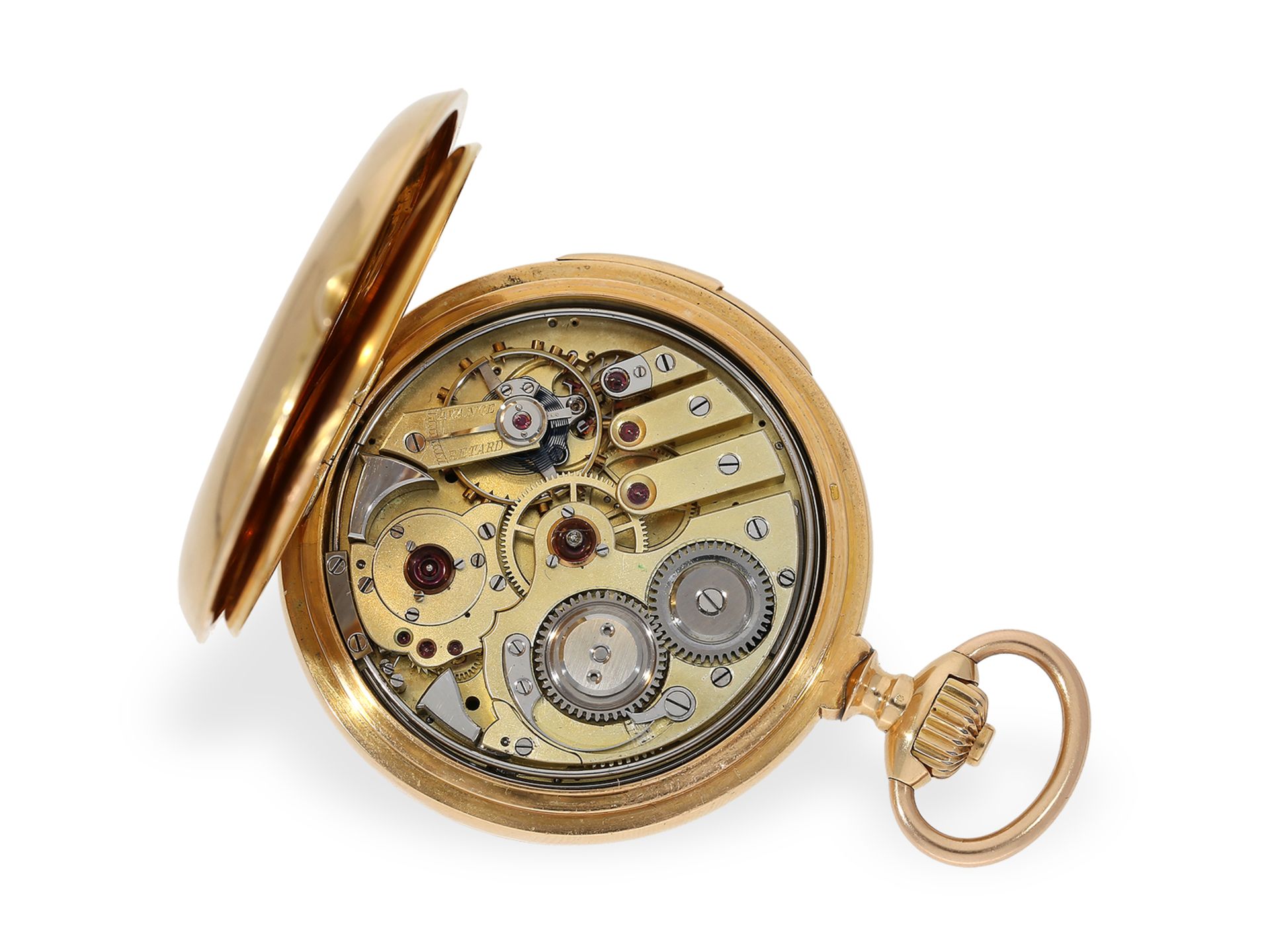 Pocket watch: very fine gold hunting case watch with repeater, probably Audemars Freres, ca. 1880 - Image 2 of 7