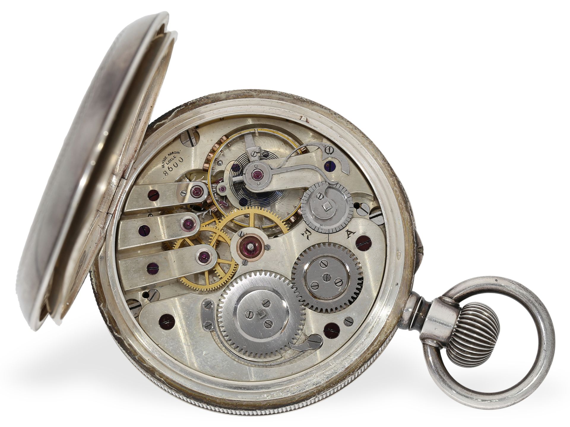 Taschenuhr: äußerst seltenes Ulysse Nardin Chronometer mit elektrischer Kontaktvorrichtung, ca.1880 - Bild 2 aus 5