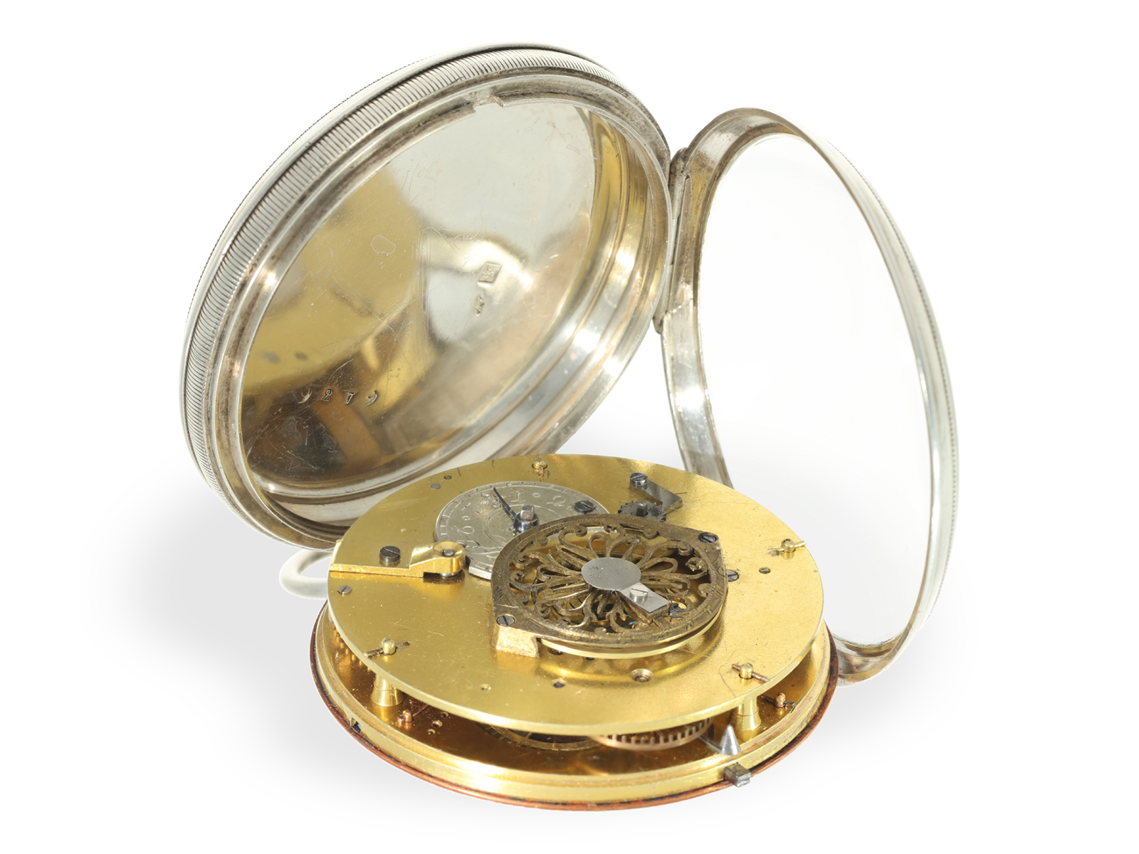 Pocket watch: large astronomical verge watch with seconds display, Switzerland around 1800 - Image 4 of 4