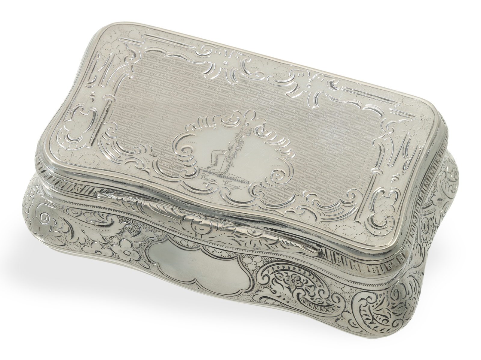 Snuff box: very fine box from around 1815 from an officer's possession - Image 2 of 5