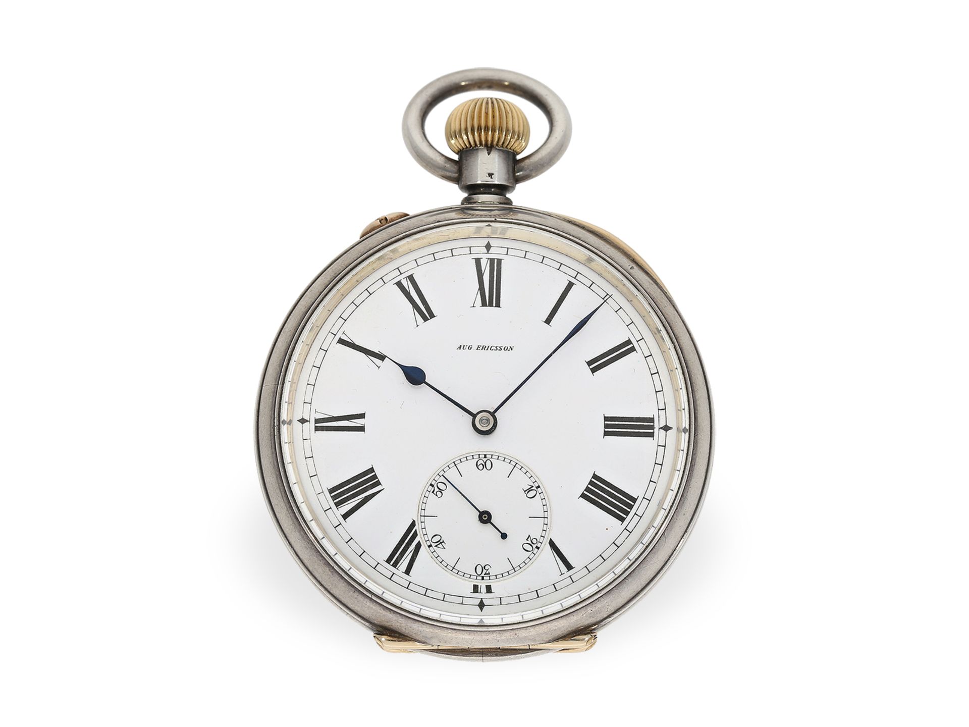 Taschenuhr: hochfeines Taschenchronometer August Ericsson No.351, ca.1890