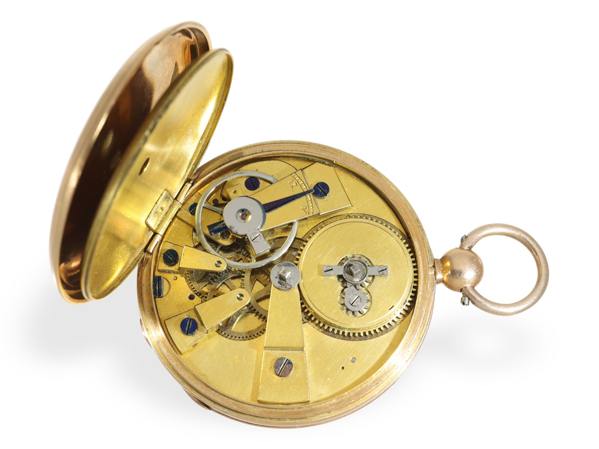 Pocket watch: pink gold lepine in very good condition, ca. 1840 - Image 2 of 4