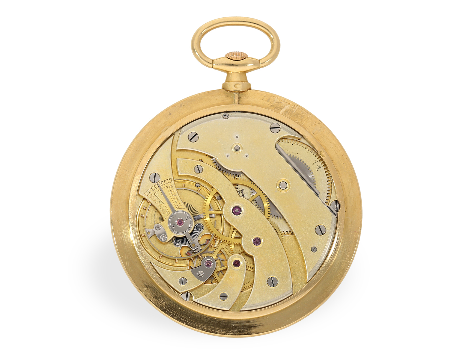 Pocket watch: historically important Cartier "Couteau Ultra Thin" gold/enamel, former aristocratic p - Image 6 of 7