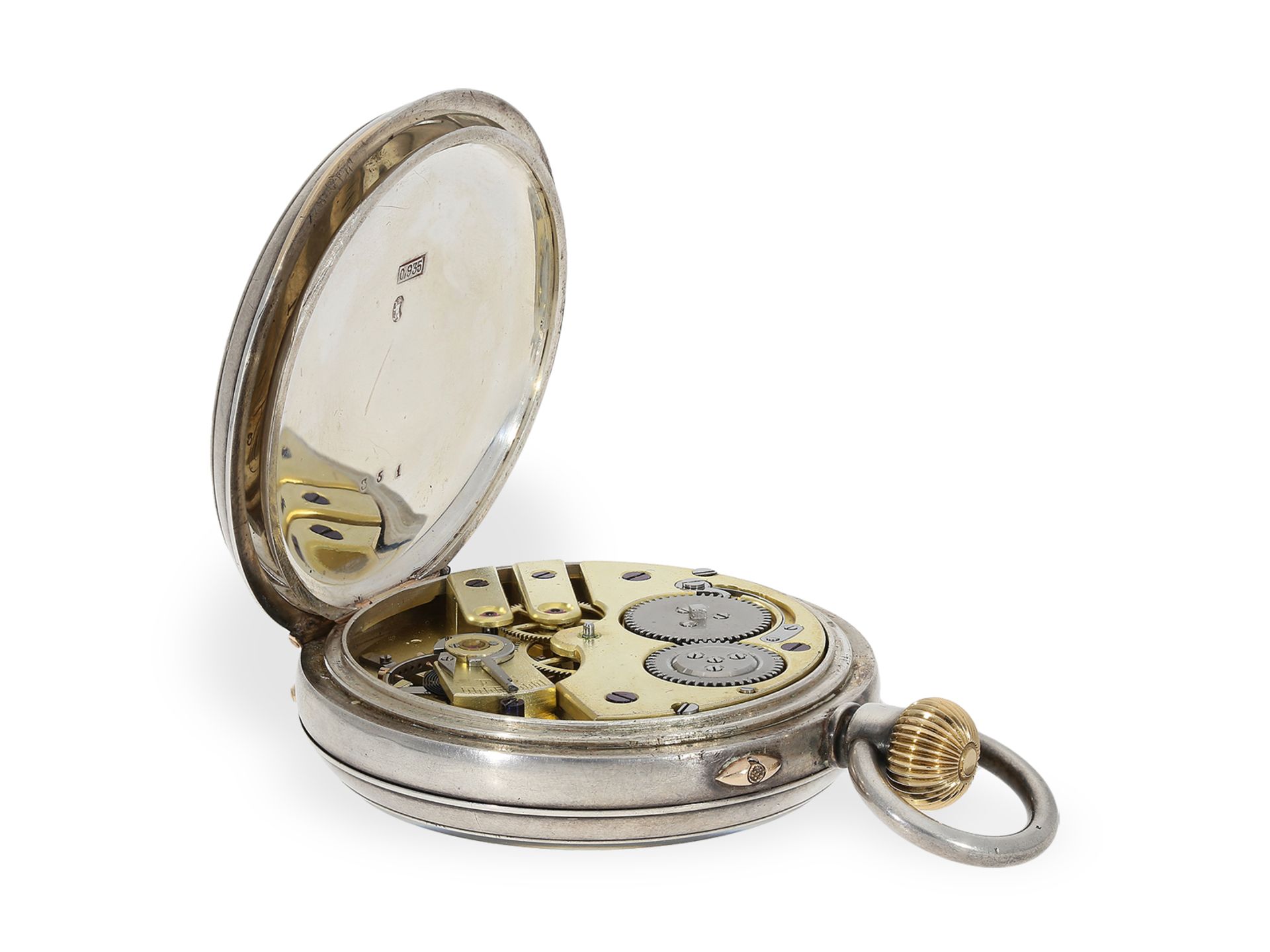Taschenuhr: hochfeines Taschenchronometer August Ericsson No.351, ca.1890 - Bild 4 aus 6