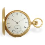 Pocket watch: historically interesting Patek Philippe gold hunting case watch with 5-minute repeater