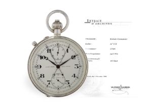 Taschenuhr: extrem rares Beobachtungschronometer mit Schleppzeigerchronograph, Ulysse Nardin 24''CCR