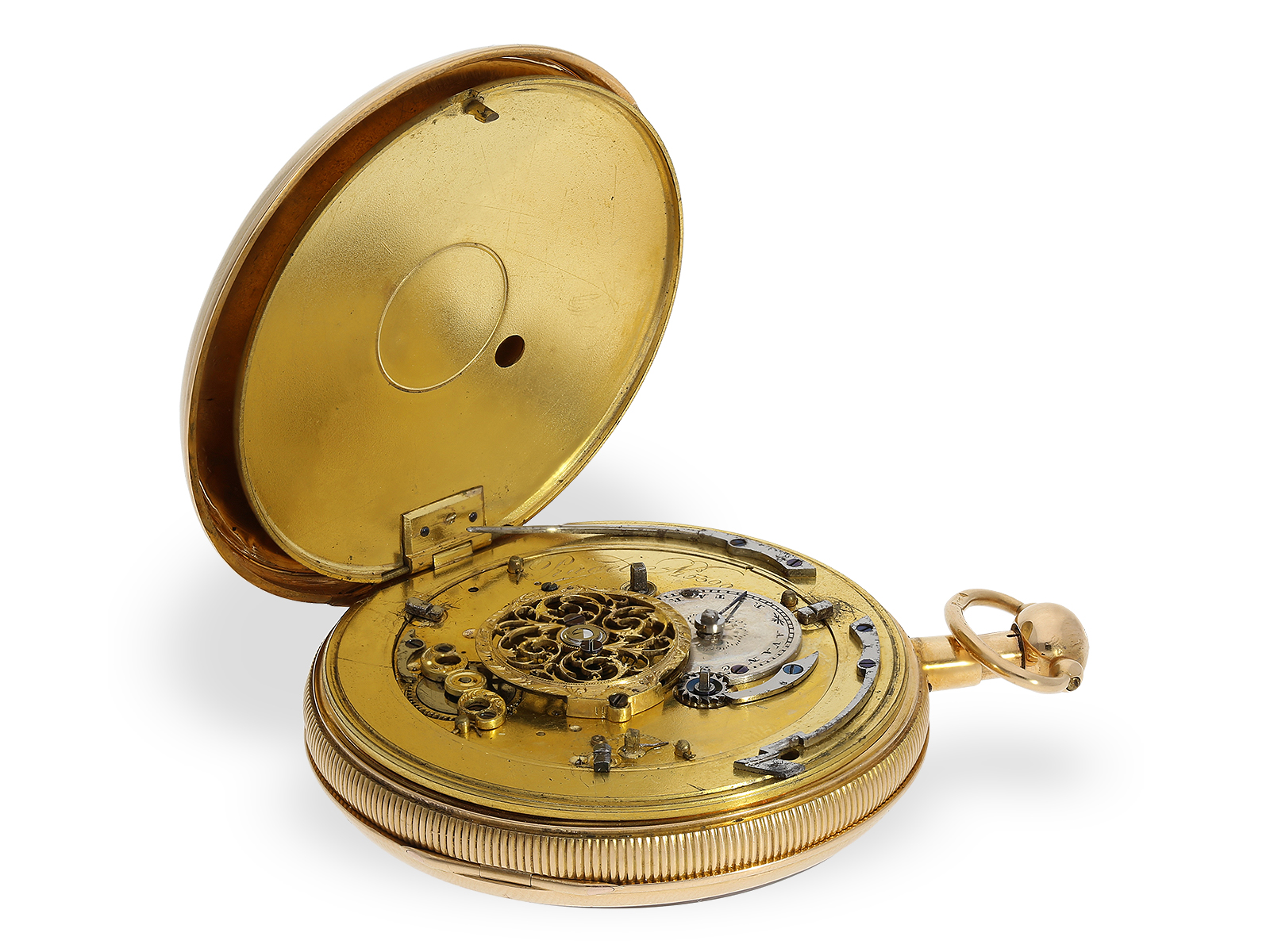 Exquisite, große Taschenuhr mit Repetition und Figurenautomat mit 4 Automaten, Piaget "Punchinello a - Bild 4 aus 9