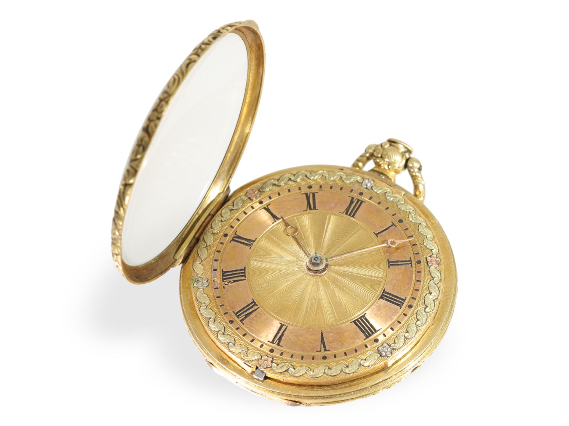 Pocket watch: gold verge watch from around 1830, owned by the Falinskys (manor) - Image 3 of 6