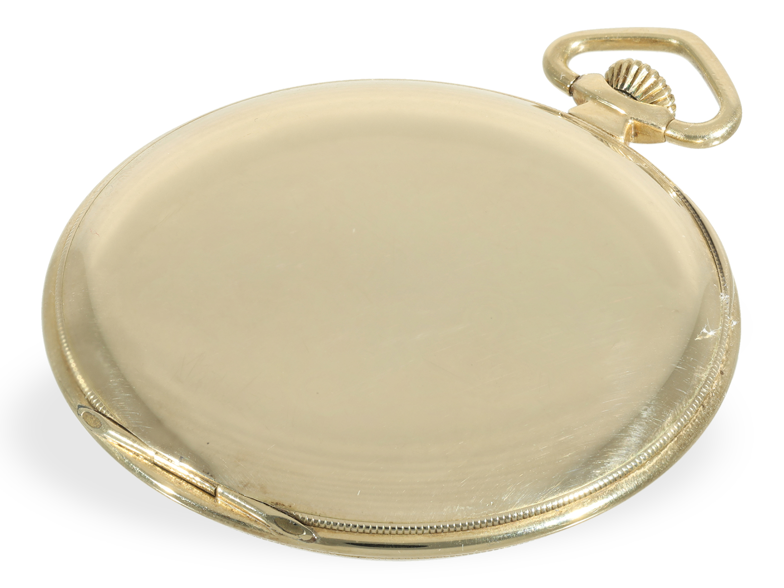 Pocket watch: Art Deco dress watch in almost like new condition with gold watch chain, around 1930 - Image 6 of 7