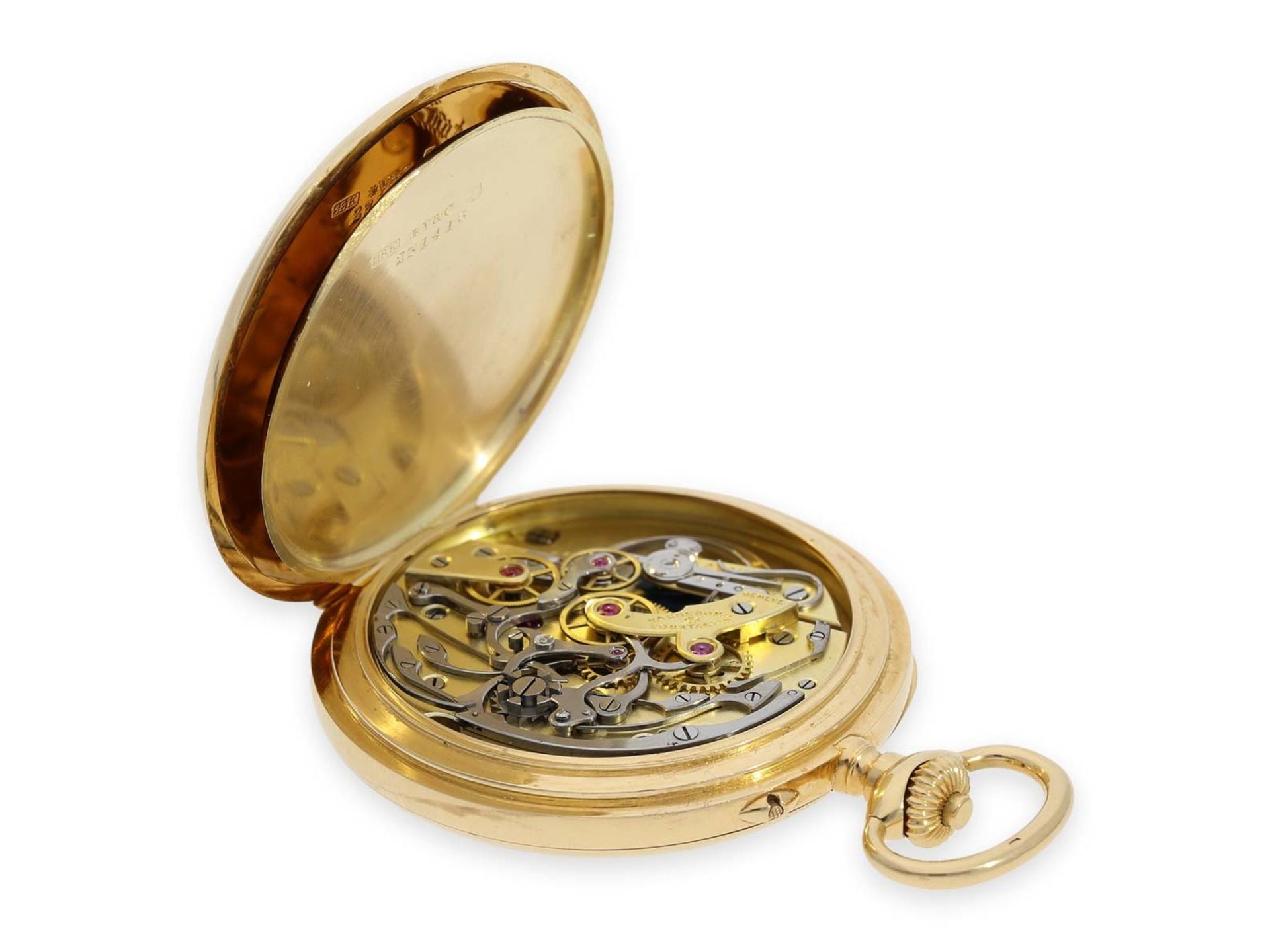 Taschenuhr: exquisites Vacheron & Constantin Ankerchronometer mit Chronograph und Register, nahezu n - Bild 4 aus 11