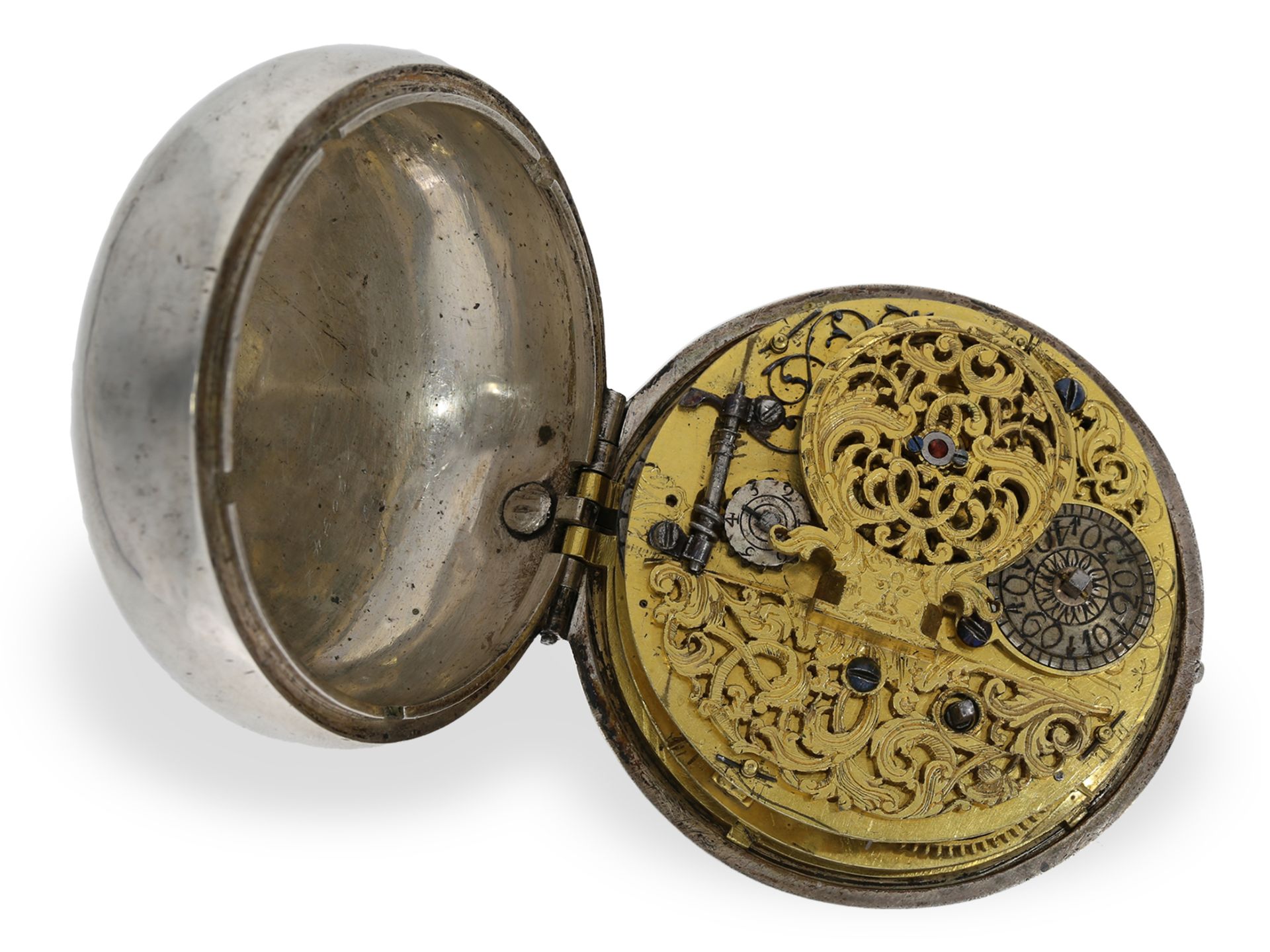 Important astronomical pocket watch/coach clock, Pierre Caillatte Heidelberg, ca. 1640/1700 - Image 2 of 6