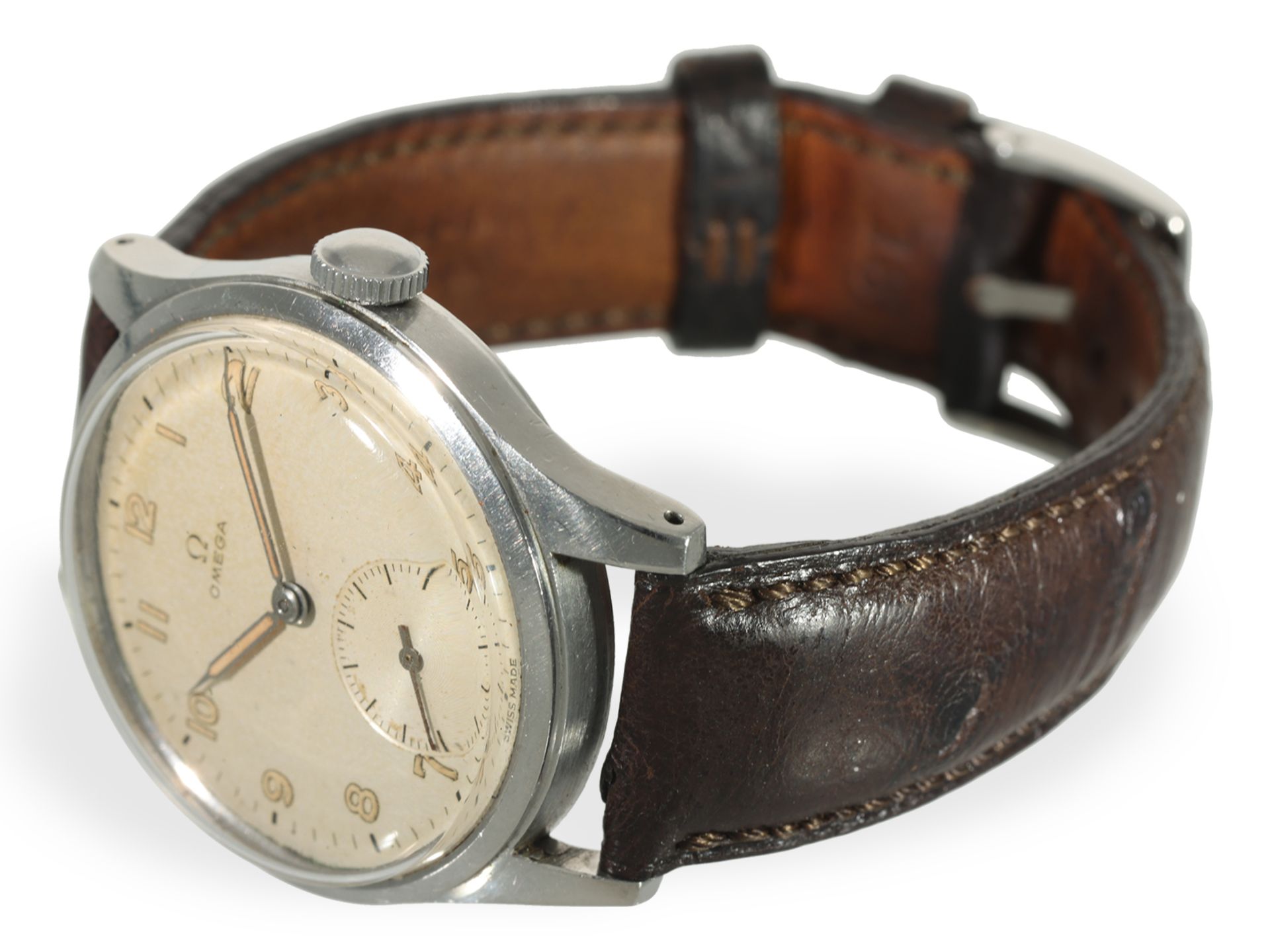 Armbanduhr: seltene, große Omega "Sei Tacche" Ref. 2383-6 von 1948 - Bild 2 aus 5