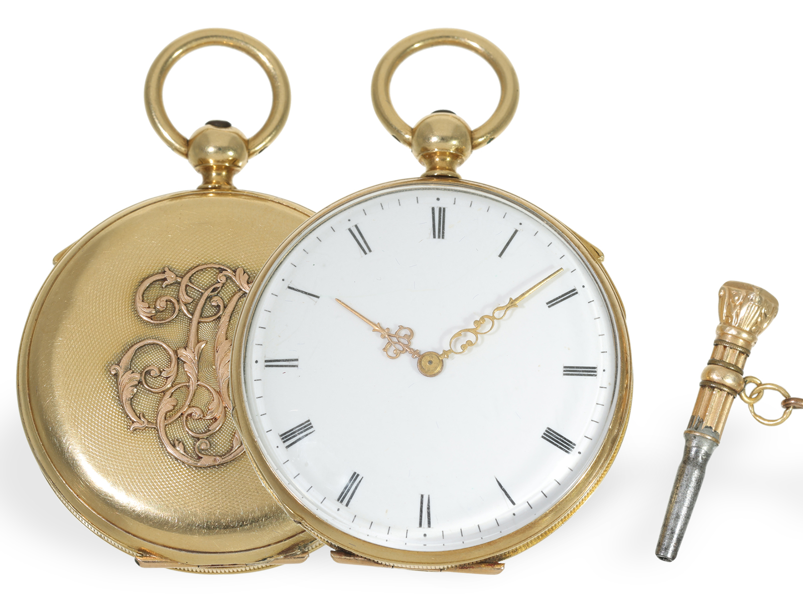 Pocket watch: very rare ladies' pocket watch with repeater, Jeannot Droz a Besancon ca. 1850
