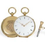 Pocket watch: very rare ladies' pocket watch with repeater, Jeannot Droz a Besancon ca. 1850