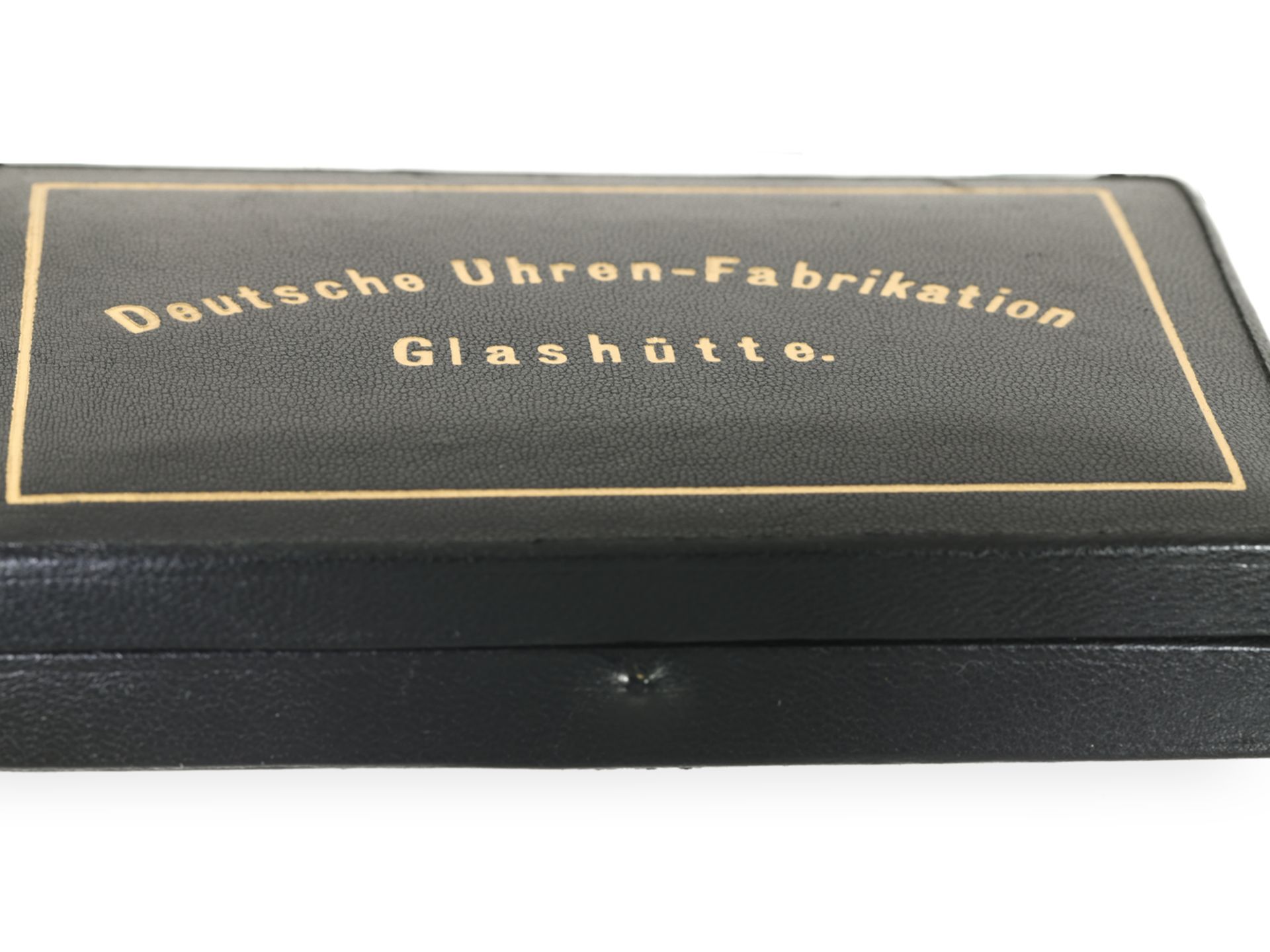 Große, rotgoldene A. Lange & Söhne Herrentaschenuhr mit Kette und Box, ca. 1915 - Bild 7 aus 8