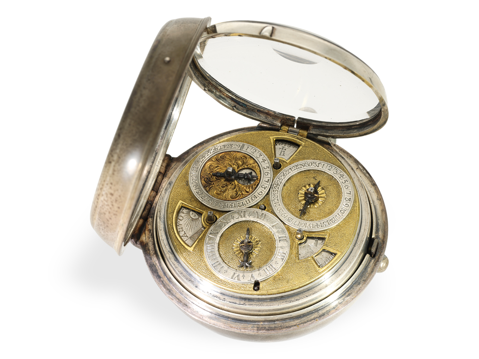 Pocket watch: important, highly complicated single-hand astronomical verge watch with 8 astronomical - Image 8 of 10
