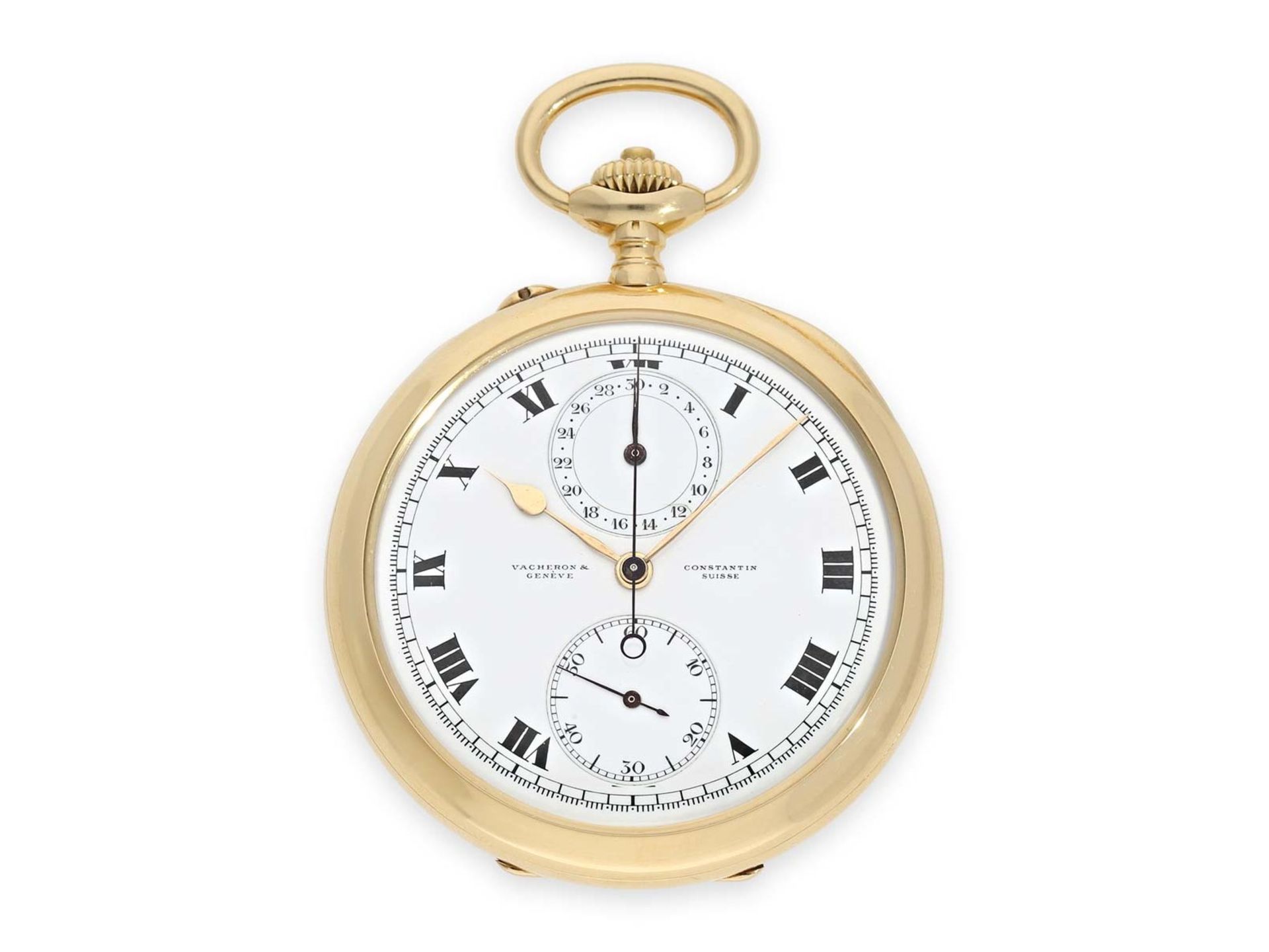 Taschenuhr: exquisites Vacheron & Constantin Ankerchronometer mit Chronograph und Register, nahezu n - Bild 2 aus 11