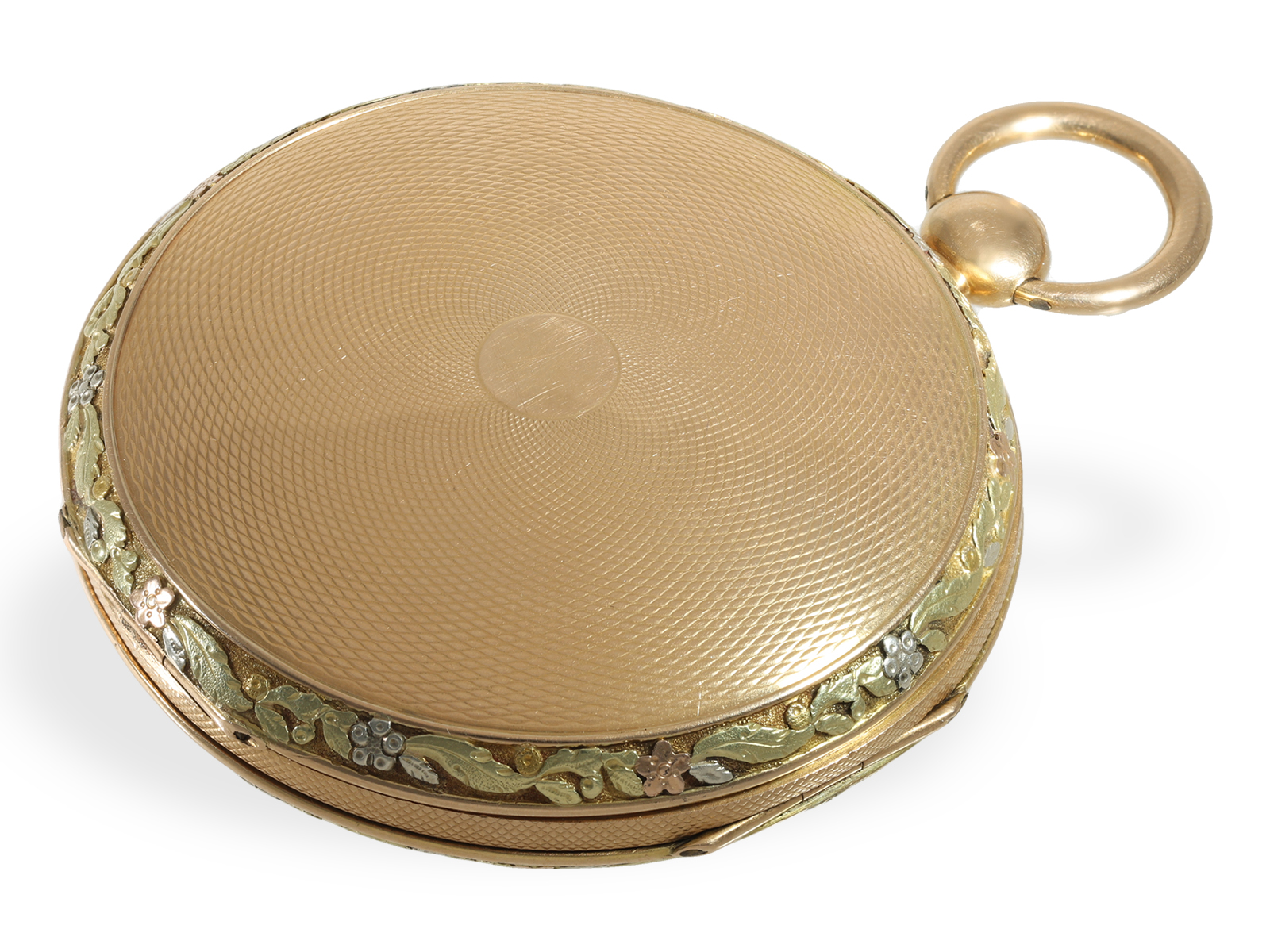 Pocket watch: exceptionally large, very fine verge watch with 4-colour gold case, ca. 1820 - Image 4 of 7