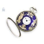 Pocket watch: verge watch with early Jacquemart figure automaton, Esquivillon et Deschoudens a Genèv