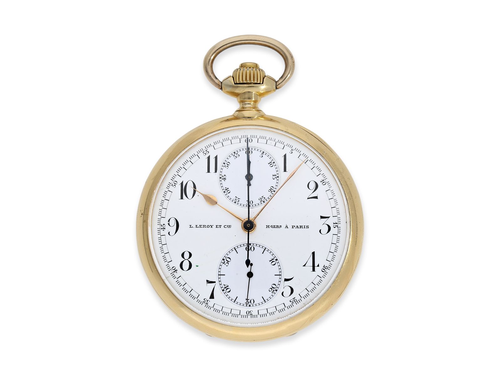Pocket watch: very rare antimagnetic chronograph in chronometer quality, Ankerchronometer "Chronogra