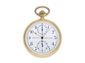 Taschenuhr: sehr seltener antimagnetischer Chronograph in Chronometerqualität, Ankerchronometer "Chr