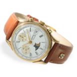 Wristwatch: limited jubilee edition, Eberhard Chronograph with moon phase 1988, No. 10/499