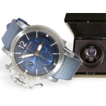 Wristwatch: like new oversize chronograph, Graham "Chronofighter Grand Vintage Left Hand" 2CVDS, ful