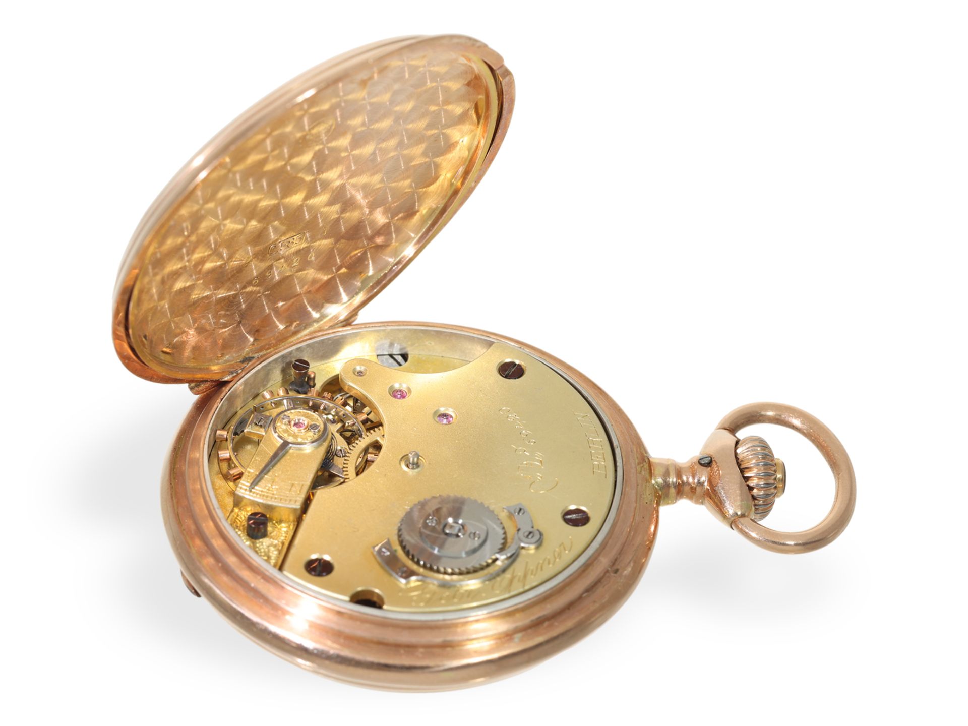 Taschenuhr: Hochfeines Taschenchronometer 1er Qualität Gebrüder Eppner Berlin No. 69420, ca. 1889 - Bild 3 aus 8