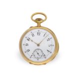 Fine 18K precision pocket watch with quarter repeater, probably Le Coultre, ca. 1900