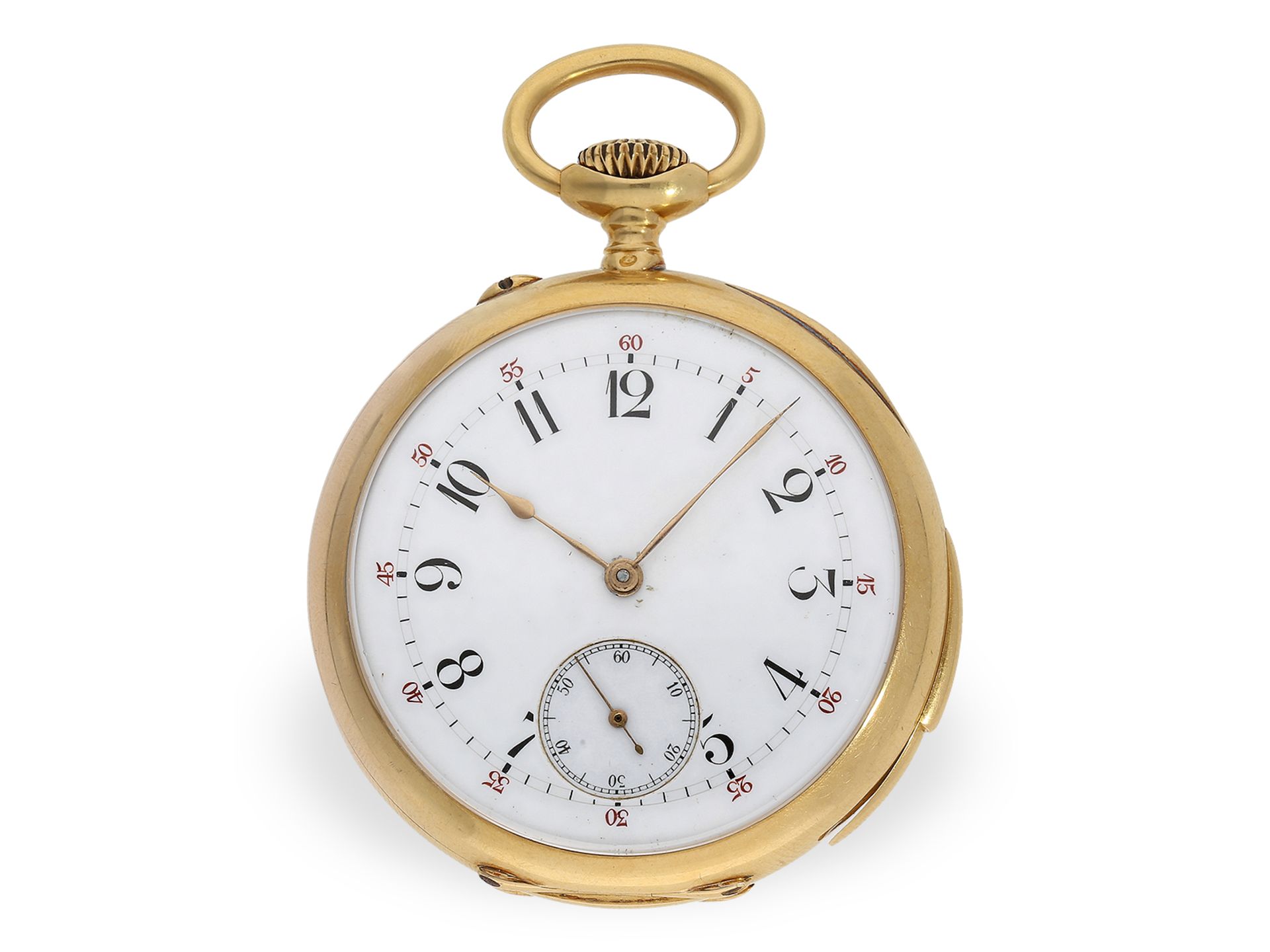 Fine 18K precision pocket watch with quarter repeater, probably Le Coultre, ca. 1900