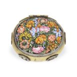 Snuff box: very early box with enamel painting in the Blois style, probably around 1640