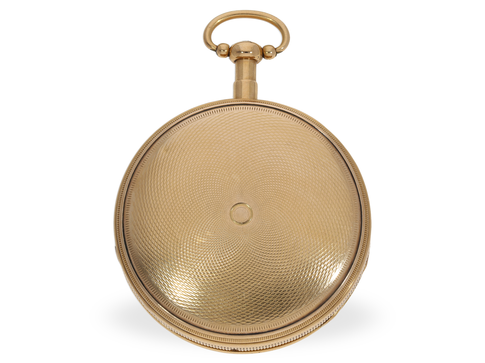 Pocket watch: 18K gold cylinder watch with repeater and musical movement, ca. 1820 - Image 5 of 5
