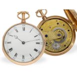 Pocket Watch: very fine Vulliamy London precision pocket watch with duplex escapement, Hallmarks Lon