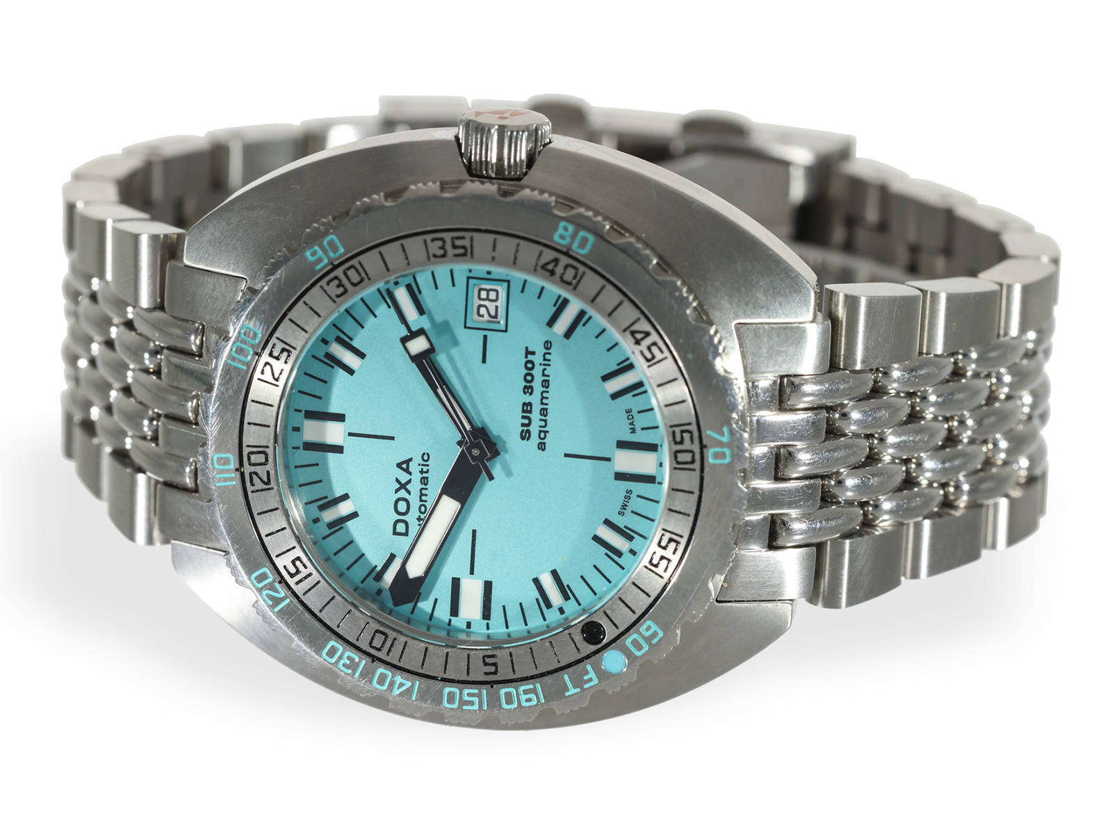 Armbanduhr: Moderne Taucheruhr von Doxa, Sub 300T Aquamarine, Full-Set von 2022 - Bild 2 aus 7