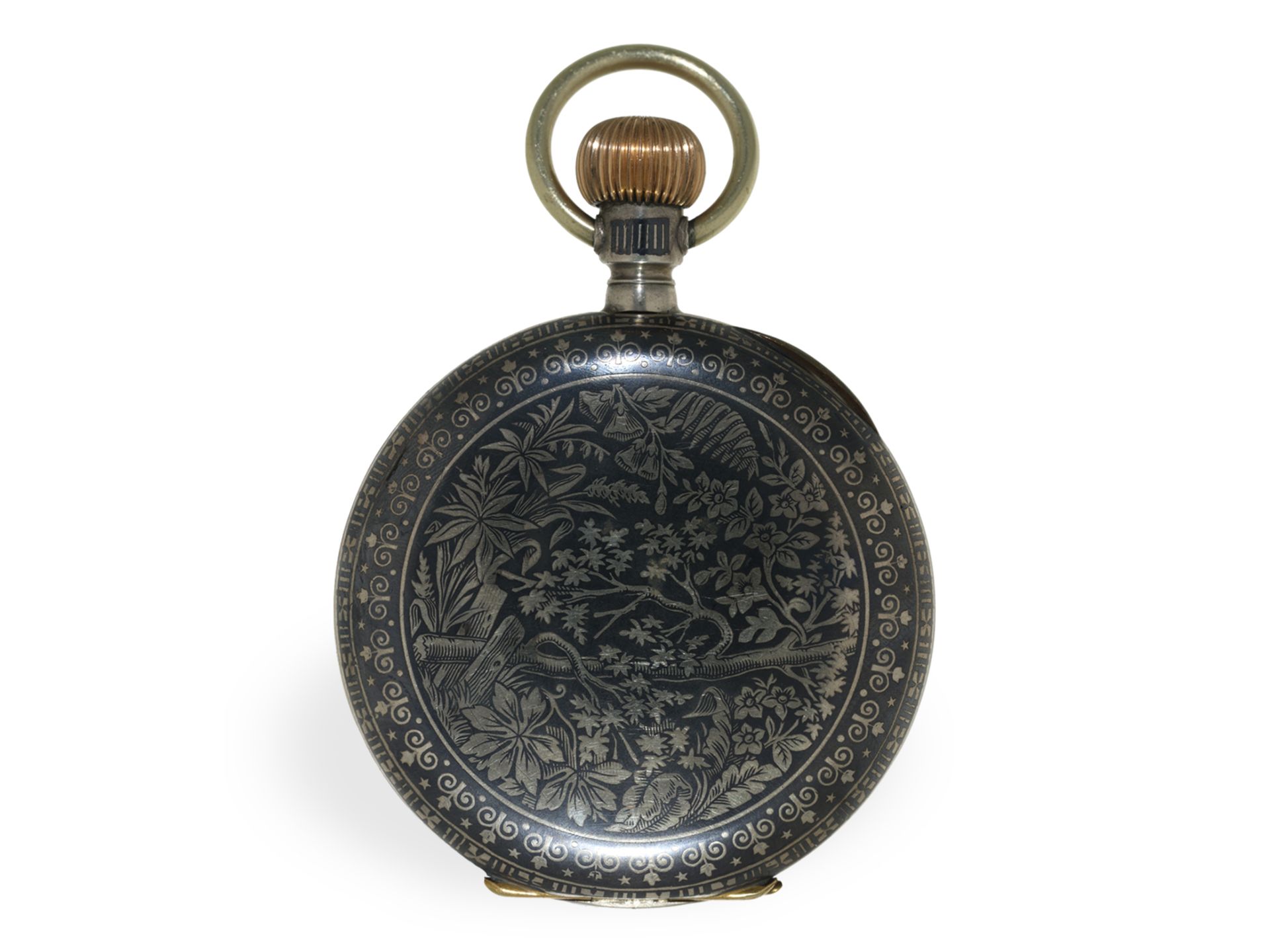 Taschenuhr: äußerst ungewöhnliche, sehr große Tula-Savonnette, Ankerchronometer J.C & Co., ca. 1880 - Bild 3 aus 8