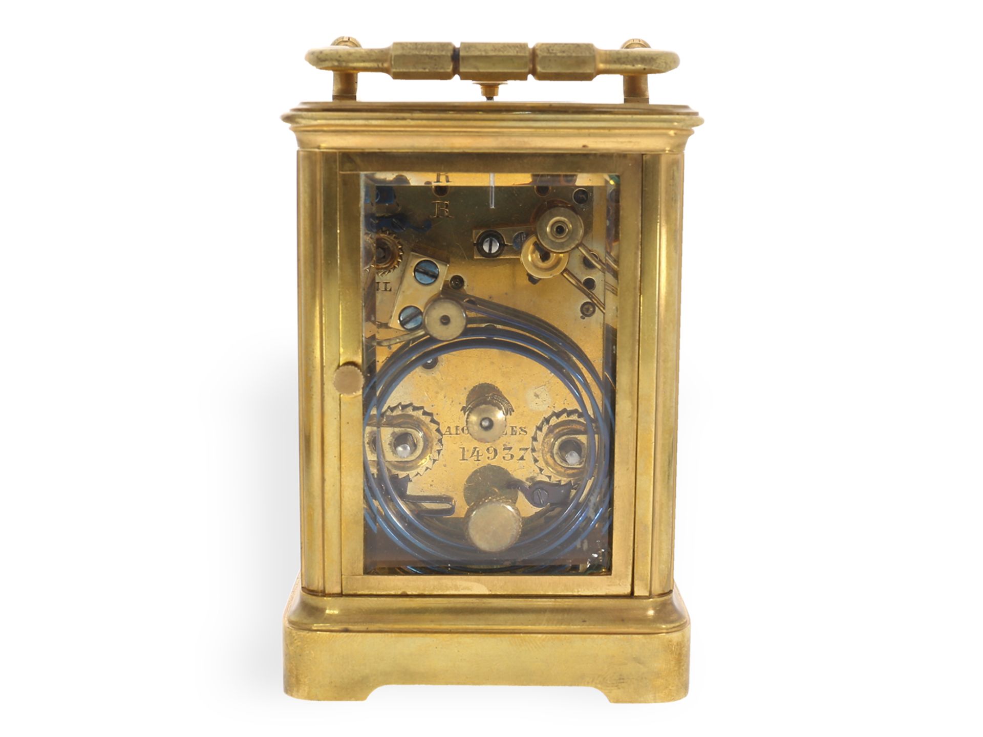 Exquisite, komplizierte Reiseuhr mit Grande Sonnerie, Repetition und Alarm, Leroy Paris um 1900 - Bild 4 aus 5